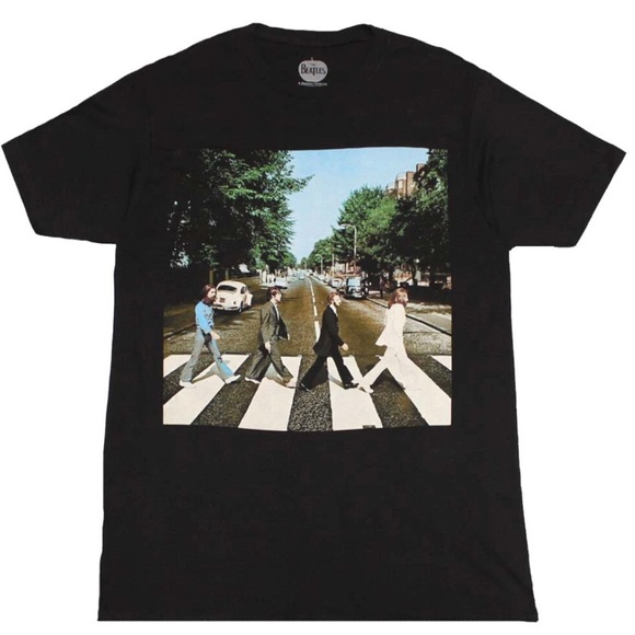 Tops - Black Beatles Abbey Road Tee